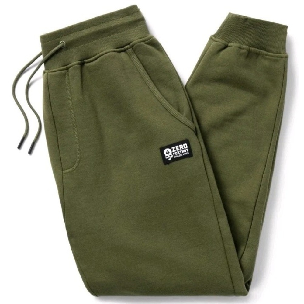 New Zero Foxtrot Smuggler Joggers Men M Olive Gym Lounge Fleece Sweatpants Comfy